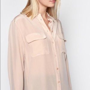 Equipment Signature fit silk shirt - French nude